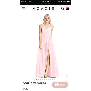 Azazie Blushing Pink Bridesmaid dress
